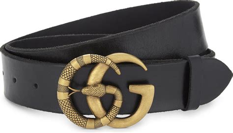 mens leather gucci belt|gucci snake belt men.